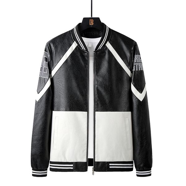 mens baseball leather jacket stand collar jackets motorcycle lightweight faux fashion cool outwear, Blue;black
mens baseball leather jacket stand collar jackets motorcycle lightweight faux fashion cool outwear, Blue;black
