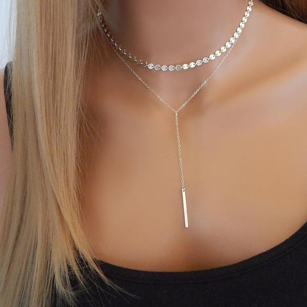 pendant necklaces multi-layer rectangular for women girls simple geometric necklace wedding party fashion jewelry gifts, Silver
pendant necklaces multi-layer rectangular for women girls simple geometric necklace wedding party fashion jewelry gifts, Silver