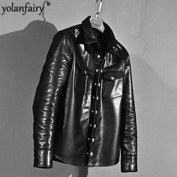 men's leather & faux real jacket men vintage mens black cow coat spring autumn japan style cuero genuino pph353
men's leather & faux real jacket men vintage mens black cow coat spring autumn japan style cuero genuino pph353