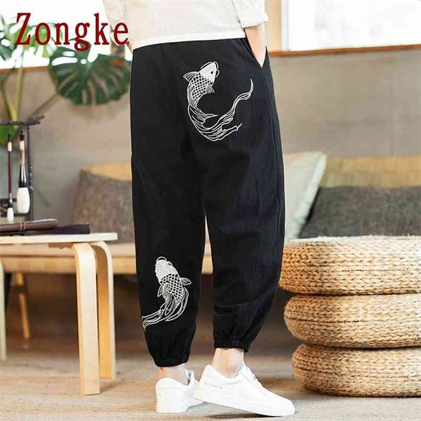 zongke carp embroidery harem pants men joggers men's pants korean streetwear men's casual pants hip hop m-5xl 210810, Black
zongke carp embroidery harem pants men joggers men's pants korean streetwear men's casual pants hip hop m-5xl 210810, Black