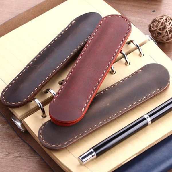 1pc handmade genuine leather pen case stationery organizer pen case pencil bag accessories office school supplies retro style
1pc handmade genuine leather pen case stationery organizer pen case pencil bag accessories office school supplies retro style