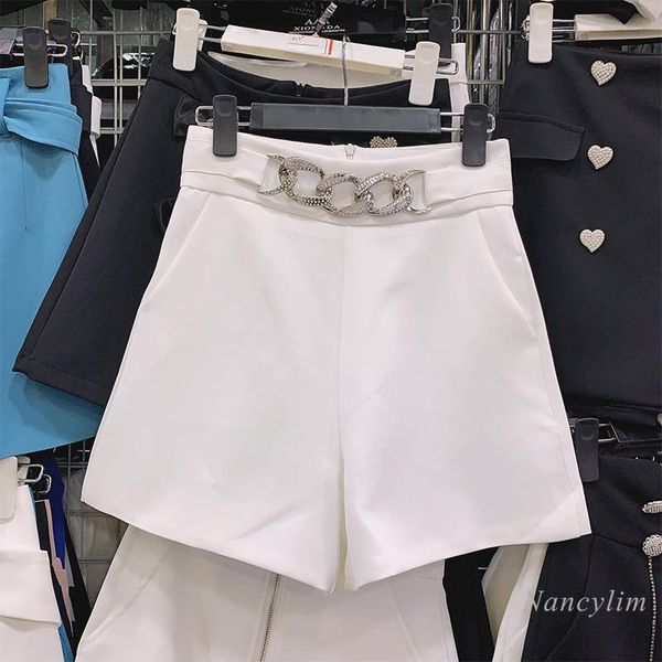 women's shorts rhinestone chain waist women korean style temperament design fashion high casual wide-leg short femme white black
women's shorts rhinestone chain waist women korean style temperament design fashion high casual wide-leg short femme white black