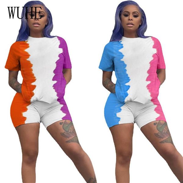 women's tracksuits yeya stitching color 2 suits patchwork print short sleeve o neck crop pants tight sports casual summer outfits, Gray
women's tracksuits yeya stitching color 2 suits patchwork print short sleeve o neck crop pants tight sports casual summer outfits, Gray