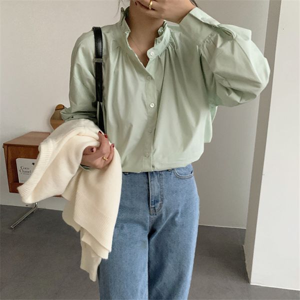 2021 all match solid lazy style shirts women loose sweet full sleeves new arrival stylish minimalist blouses 4stc, Black
2021 all match solid lazy style shirts women loose sweet full sleeves new arrival stylish minimalist blouses 4stc, Black