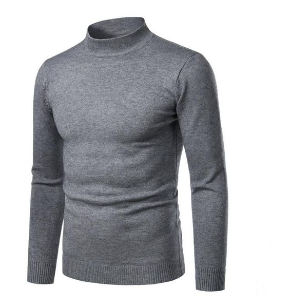 men's sweaters autumn fashion sweater half turtleneck solid color casual men slim fit mock neck brand knitted pullovers, White;black
men's sweaters autumn fashion sweater half turtleneck solid color casual men slim fit mock neck brand knitted pullovers, White;black