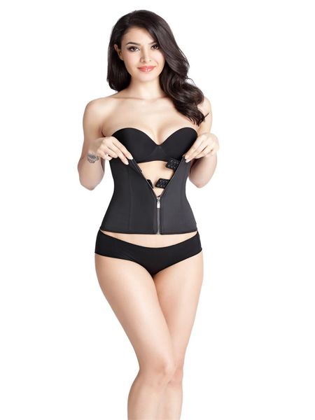 women's shapers women latex waist trainer cincher zip with hook closure body shaper lady workout sports shapewear weight loss, Black;white
women's shapers women latex waist trainer cincher zip with hook closure body shaper lady workout sports shapewear weight loss, Black;white