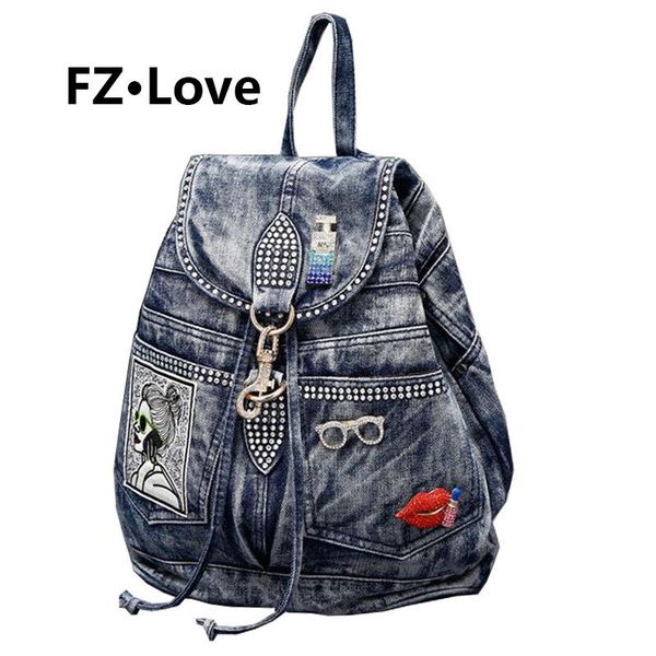 outdoor bags girls vintage denim shiny faux diamond backpack jeans daypack bag rucksack blue/black shoulder travel bookbag for women
outdoor bags girls vintage denim shiny faux diamond backpack jeans daypack bag rucksack blue/black shoulder travel bookbag for women