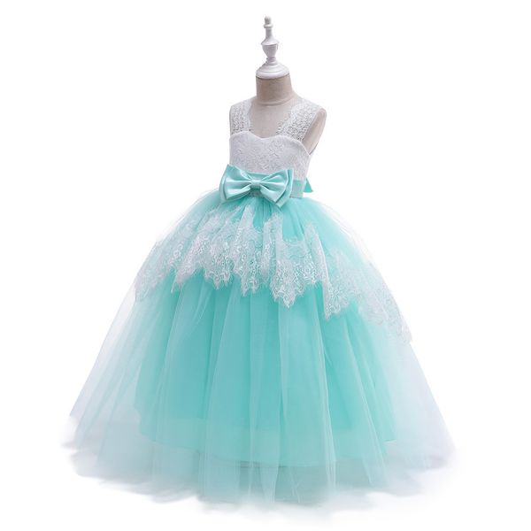 premium 70% off new children's dress big fluffy flower wedding princess dress, Blue 
premium 70% off new children's dress big fluffy flower wedding princess dress, Blue