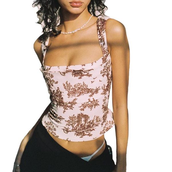 women's tanks & camis sling, u-neck plant camisole tree bird printed sleeveless vest for female, White
women's tanks & camis sling, u-neck plant camisole tree bird printed sleeveless vest for female, White