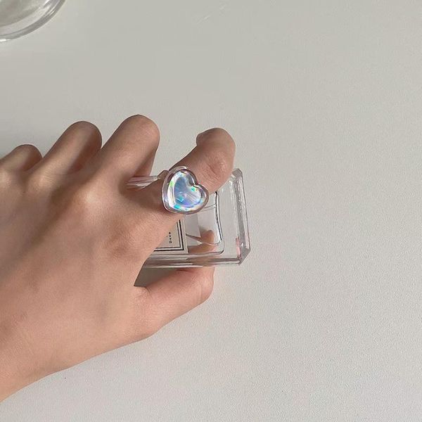 cluster rings 2021 vintage charm gradient color heart for women fashion transparent resin acrylic simple finger accessories gift, Golden;silver
cluster rings 2021 vintage charm gradient color heart for women fashion transparent resin acrylic simple finger accessories gift, Golden;silver