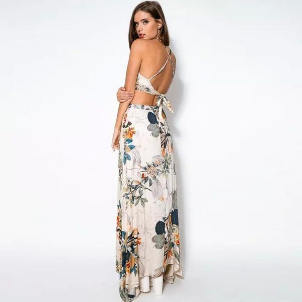 women sets print party size vestidos summer club set dress formal long large maxi skirts clothes women's two piece pants, White
women sets print party size vestidos summer club set dress formal long large maxi skirts clothes women's two piece pants, White