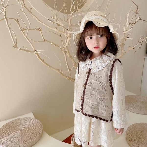 new baby girls school uniform dresses spring lace long sleeve round neck shirts formal kids vests outwear two piece, Red;yellow
new baby girls school uniform dresses spring lace long sleeve round neck shirts formal kids vests outwear two piece, Red;yellow