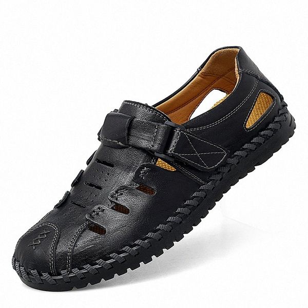 summer mens sandals quality genuine leather breathable male outdoor beach slippers soft comfortable mens beach sandals f0nl#, Black
summer mens sandals quality genuine leather breathable male outdoor beach slippers soft comfortable mens beach sandals f0nl#, Black