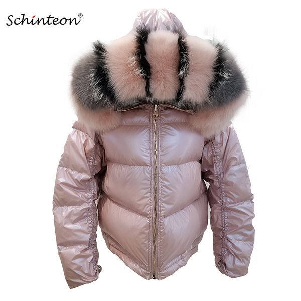 2021 schinteon women white duck down jacket big real collar hood winter outwear reversible two side wear waterproof coat, Black
2021 schinteon women white duck down jacket big real collar hood winter outwear reversible two side wear waterproof coat, Black