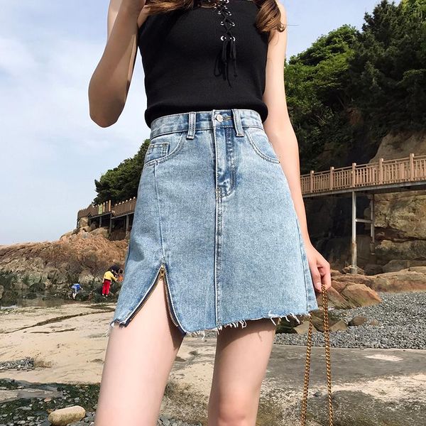 skirts high waist a-line denim short skirt women pencil straight mujer vintage retro blue summer slit sexy, Black
skirts high waist a-line denim short skirt women pencil straight mujer vintage retro blue summer slit sexy, Black