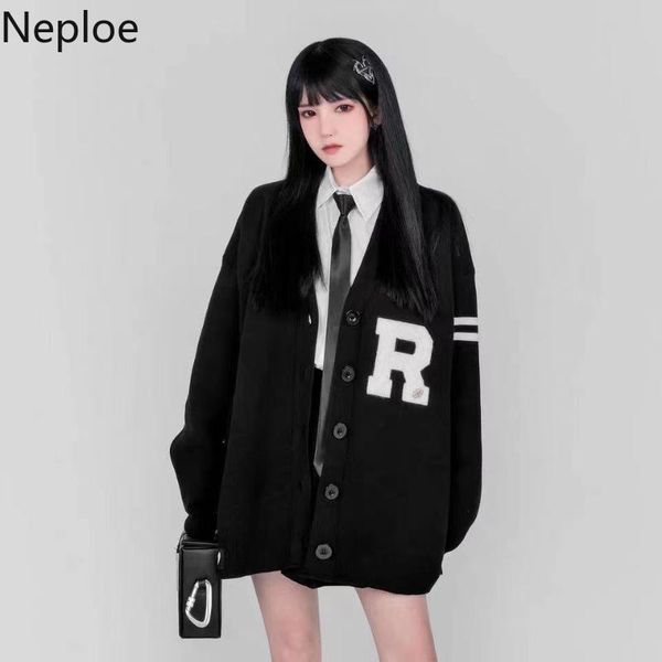 women's knits & tees neploe sweet cardigan women 2021 preppy style oversized coat japanese fashion knit casual temperament pull femme, White
women's knits & tees neploe sweet cardigan women 2021 preppy style oversized coat japanese fashion knit casual temperament pull femme, White