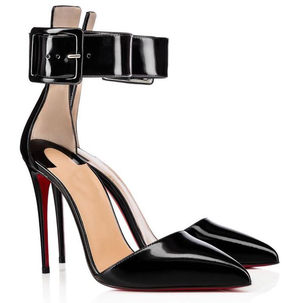 fashion women brands high heels harler pointed toe red bottom pumps ankle strap pointed toe lady for dress wedding, Black
fashion women brands high heels harler pointed toe red bottom pumps ankle strap pointed toe lady for dress wedding, Black