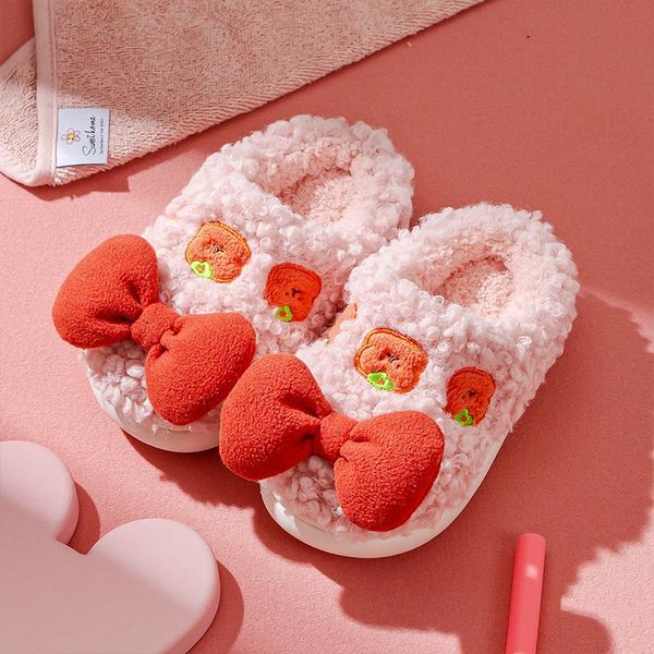 slipper bowknot autumn and winter girls warm home shoes baby cute princess cotton slippers, Black;grey
slipper bowknot autumn and winter girls warm home shoes baby cute princess cotton slippers, Black;grey