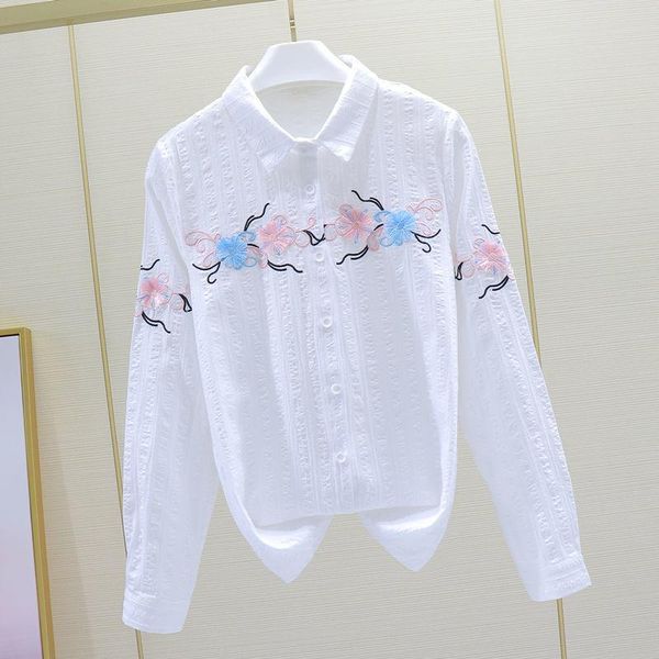 women's blouses & shirts 100% cotton embroidery women white summer vintage turn-down collar loose office lady elegant outwear coats
women's blouses & shirts 100% cotton embroidery women white summer vintage turn-down collar loose office lady elegant outwear coats