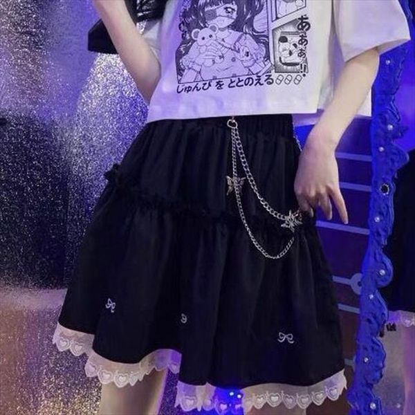 gothic kawaii mini harajuku bow women skirt embroidered lace patchwork a line goth japanese style e girl summer, Black
gothic kawaii mini harajuku bow women skirt embroidered lace patchwork a line goth japanese style e girl summer, Black