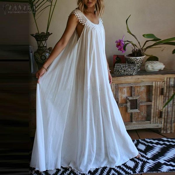 casual dresses zanzea summer elegant lace beach long maxi robe sundress solid sleeveless vestidos bohemian women femme, Black;gray
casual dresses zanzea summer elegant lace beach long maxi robe sundress solid sleeveless vestidos bohemian women femme, Black;gray