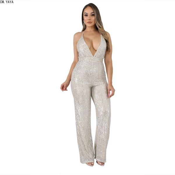 women's jumpsuits & rompers cm.yaya winter backless sequined sleeveless strap deep v neck fashion nightclub party outfits 8915, Black;white
women's jumpsuits & rompers cm.yaya winter backless sequined sleeveless strap deep v neck fashion nightclub party outfits 8915, Black;white