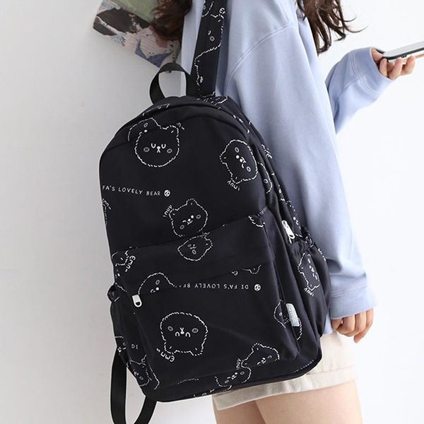 backpack cartoon pattern canvas for teenagers girls women casual large capacity kids school bag simple travel backpacks mochila
backpack cartoon pattern canvas for teenagers girls women casual large capacity kids school bag simple travel backpacks mochila