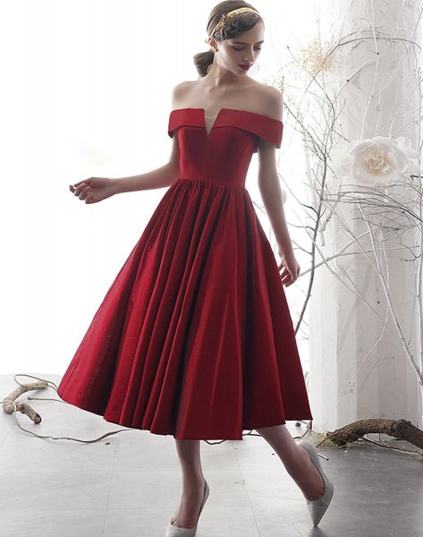 tea length satin prom dresses 2022 off shoulder zipper back homecoming dress ruched a line short robe de soiree party graduation gowns, Black
tea length satin prom dresses 2022 off shoulder zipper back homecoming dress ruched a line short robe de soiree party graduation gowns, Black