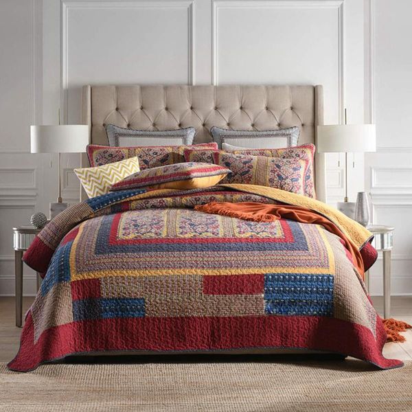 comforters & sets chausub cotton bedspread quilt set 3-piece vintage patchwork quilted quilts bed cover pillow case queen size coverlet blan
comforters & sets chausub cotton bedspread quilt set 3-piece vintage patchwork quilted quilts bed cover pillow case queen size coverlet blan