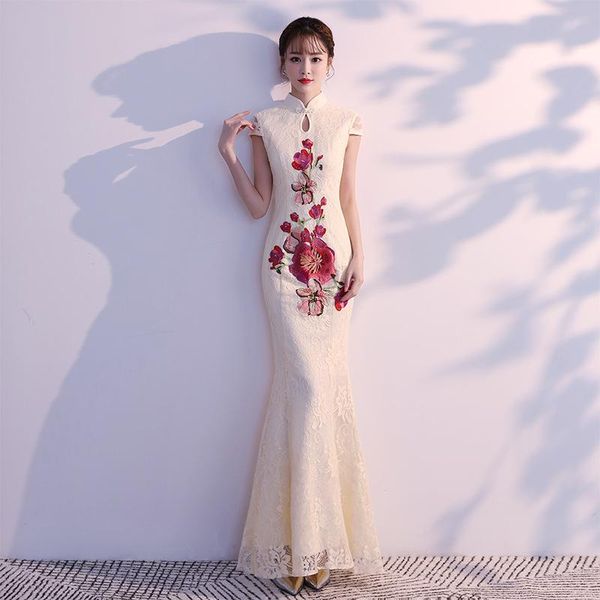 embroidery flower novelty female cheongsam oversize 3xl vestidso lace long tight qipao bride wedding party chineses dresses, Red
embroidery flower novelty female cheongsam oversize 3xl vestidso lace long tight qipao bride wedding party chineses dresses, Red