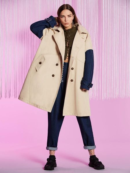 women's trench coats color block double breasted women coat long autumn patchwork lady office cool girl high street pocket belt clearan, Tan;black
women's trench coats color block double breasted women coat long autumn patchwork lady office cool girl high street pocket belt clearan, Tan;black