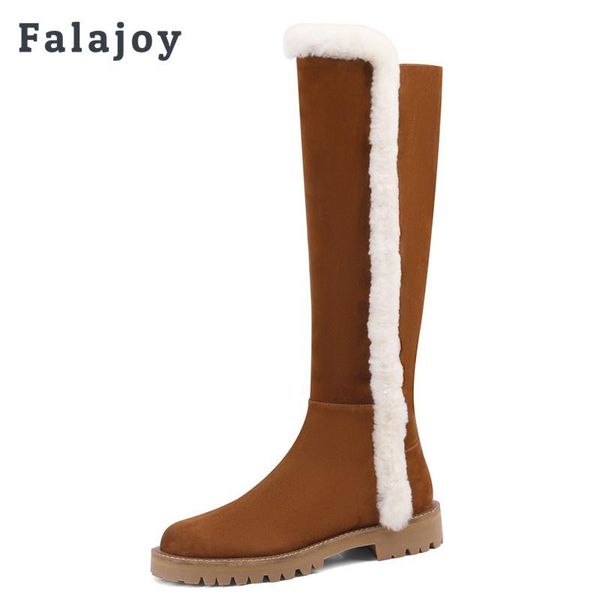 boots falajoy winter women suede leather knee high warm fur flat zip tall design fashion ladies shoes, Black
boots falajoy winter women suede leather knee high warm fur flat zip tall design fashion ladies shoes, Black