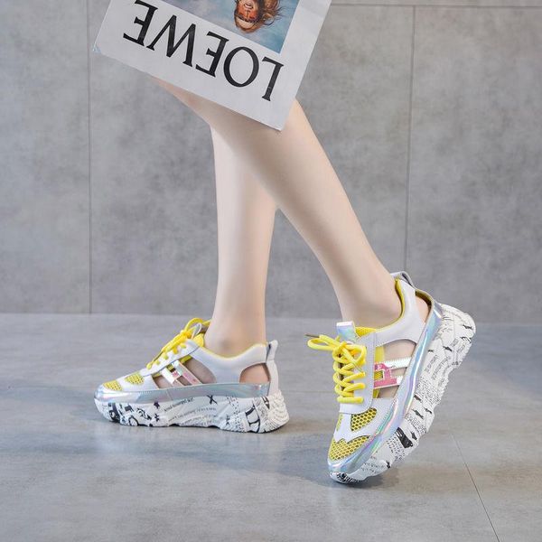 35-40 size women shoes height incresing shoes women sandals platform mesh breathable ladies shoe colleges ins students sandals, Black 
35-40 size women shoes height incresing shoes women sandals platform mesh breathable ladies shoe colleges ins students sandals, Black