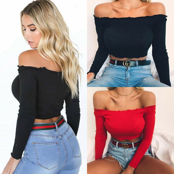 salewomen off on shoulder long mouwen crop t-shirt summer fashion ladies tee girls t-shirts streetwear, White
salewomen off on shoulder long mouwen crop t-shirt summer fashion ladies tee girls t-shirts streetwear, White