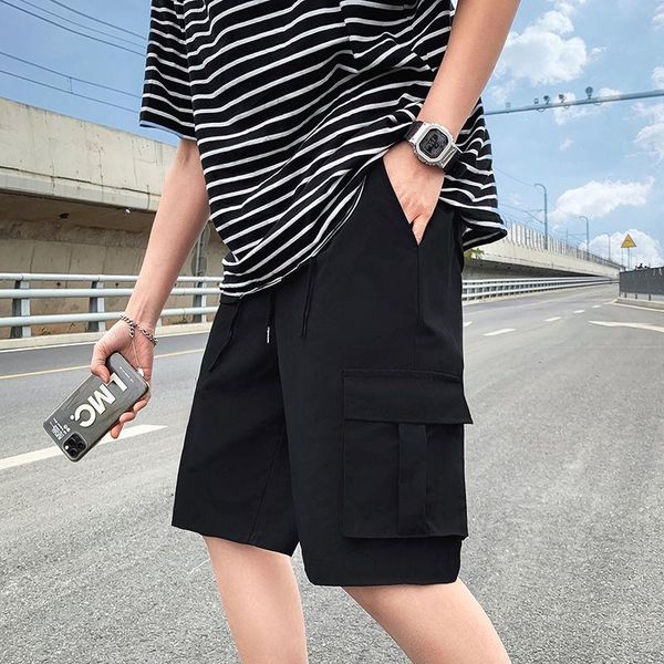 men's shorts 2021 summer youth fashion loose solid color multi-pocket tooling short casual versatile five-point pants black/khaki, White;black
men's shorts 2021 summer youth fashion loose solid color multi-pocket tooling short casual versatile five-point pants black/khaki, White;black