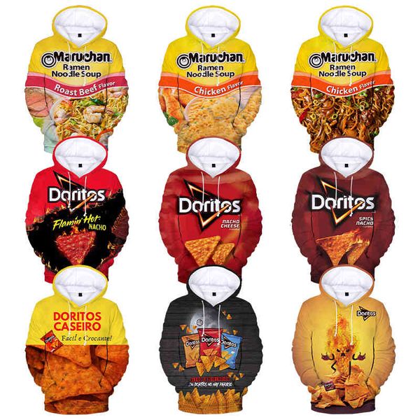 men's hoodies & sweatshirts fashion noodles potato chips men clothes 3d food print harajuku streetwear hoodie autumn casual qb26, Black
men's hoodies & sweatshirts fashion noodles potato chips men clothes 3d food print harajuku streetwear hoodie autumn casual qb26, Black