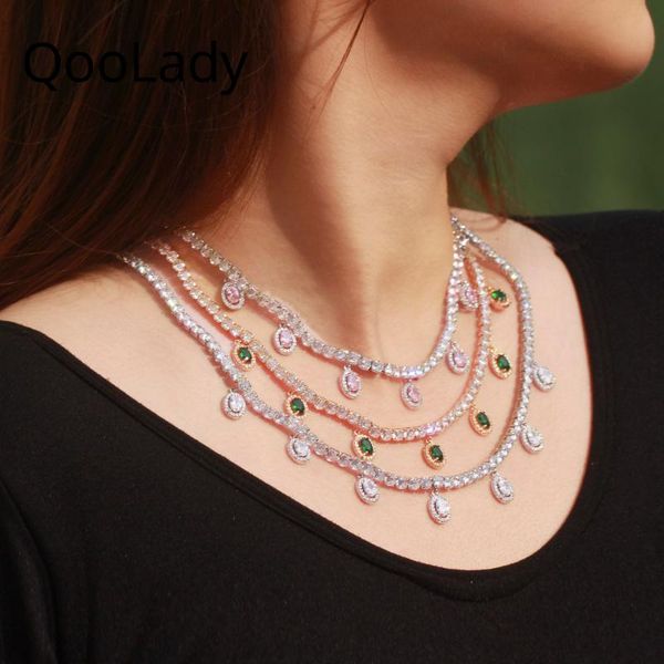pendant necklaces qoolady round shape gold color choker necklace for women shiny green cubic zirconia 2021 fashion boho jewelry gift n008, Silver
pendant necklaces qoolady round shape gold color choker necklace for women shiny green cubic zirconia 2021 fashion boho jewelry gift n008, Silver