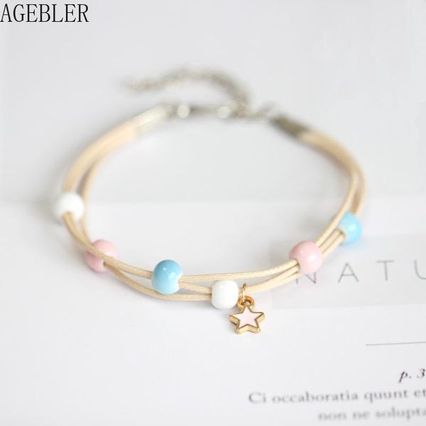 charm bracelets cute fashion hand-woven colorful ceramic bead for women jewelry star drop pendant art gift student, Golden;silver
charm bracelets cute fashion hand-woven colorful ceramic bead for women jewelry star drop pendant art gift student, Golden;silver