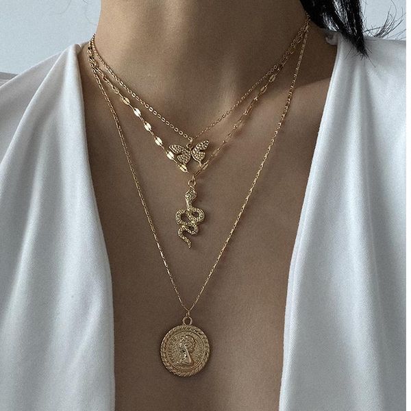 pendant necklaces cute butterfly bear women punk multilayer clavicle chain geometric egirl jewelry birthday party gifts, Silver
pendant necklaces cute butterfly bear women punk multilayer clavicle chain geometric egirl jewelry birthday party gifts, Silver