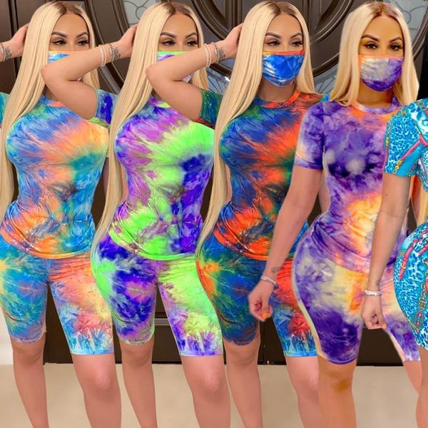 tie dyed 2 two piece set short sleeve women outfits sets with mask woman sets casual o neck female pants set, Gray
tie dyed 2 two piece set short sleeve women outfits sets with mask woman sets casual o neck female pants set, Gray