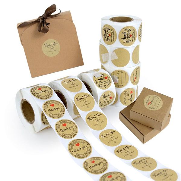 gift wrap thank you stickers 500pcs/roll 3.8cm round kraft paper sticker candy cookie bags sealing labels bakery supplies scrapbook
gift wrap thank you stickers 500pcs/roll 3.8cm round kraft paper sticker candy cookie bags sealing labels bakery supplies scrapbook