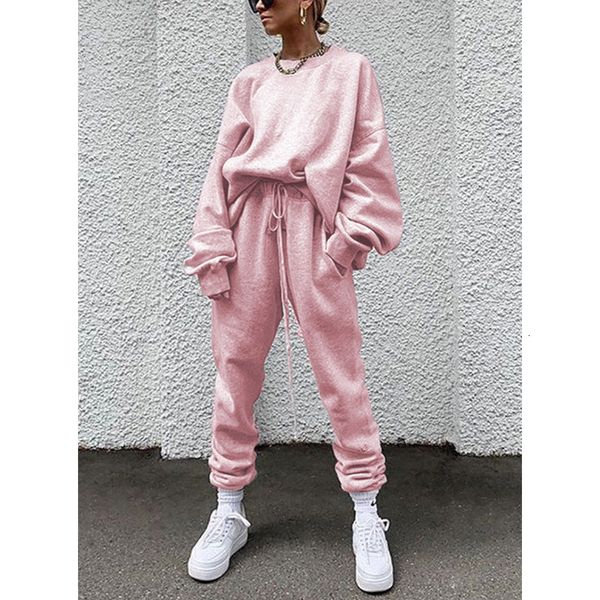 2021 new women fashion sport casual o-neck sleeve and drawstring waist long pants tracksuit suit solid puls size sweatershirt y6gm, White
2021 new women fashion sport casual o-neck sleeve and drawstring waist long pants tracksuit suit solid puls size sweatershirt y6gm, White