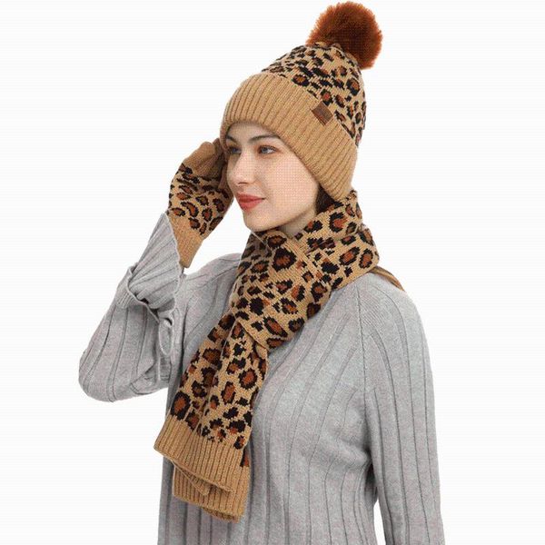 hats, scarves & gloves sets 2021 fall and winter knitted hat set female leopard print warm wool scarf three, Blue;gray
hats, scarves & gloves sets 2021 fall and winter knitted hat set female leopard print warm wool scarf three, Blue;gray