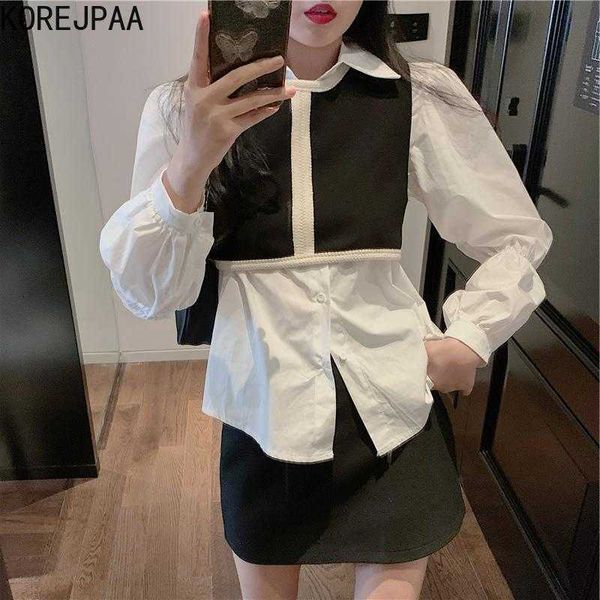korejpaa women dress set spring fashion temperament lantern sleeve shirt and short waistcoat and short skirt suit female 210526, White
korejpaa women dress set spring fashion temperament lantern sleeve shirt and short waistcoat and short skirt suit female 210526, White