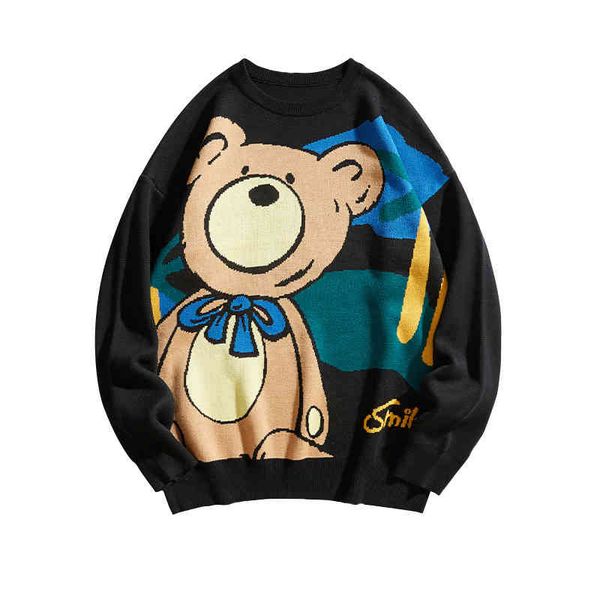 autumn hipster women knitted animal bear korea fashion sweater men casual loose couple pullover harajuku, White;black
autumn hipster women knitted animal bear korea fashion sweater men casual loose couple pullover harajuku, White;black