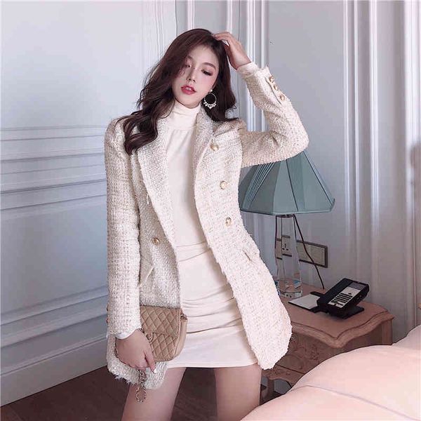 women's down & parkas cwbshogg autumn and winter new slim double-breasted tweed vintage chic striped patchwork long-sleeved jacket, Black
women's down & parkas cwbshogg autumn and winter new slim double-breasted tweed vintage chic striped patchwork long-sleeved jacket, Black