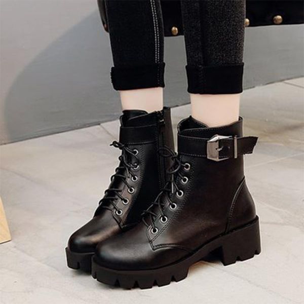 boots women's platform ankle 2021 women warm lace up plush mid heels woman leather buckle pumps female zip footwear ladies shoes, Black
boots women's platform ankle 2021 women warm lace up plush mid heels woman leather buckle pumps female zip footwear ladies shoes, Black