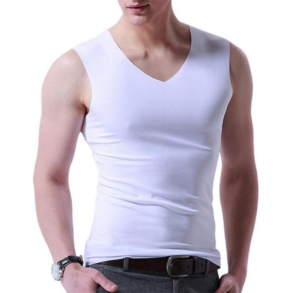 men' tank men simple vest tees sporty solid color sleeveless v neck slim seamless tanks male summer casual top, White;black
men' tank men simple vest tees sporty solid color sleeveless v neck slim seamless tanks male summer casual top, White;black