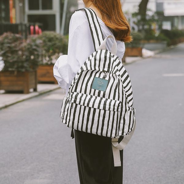 2020 trendy womens all-match backpack spring fashion striped canvas backpack student casual backpack
2020 trendy womens all-match backpack spring fashion striped canvas backpack student casual backpack