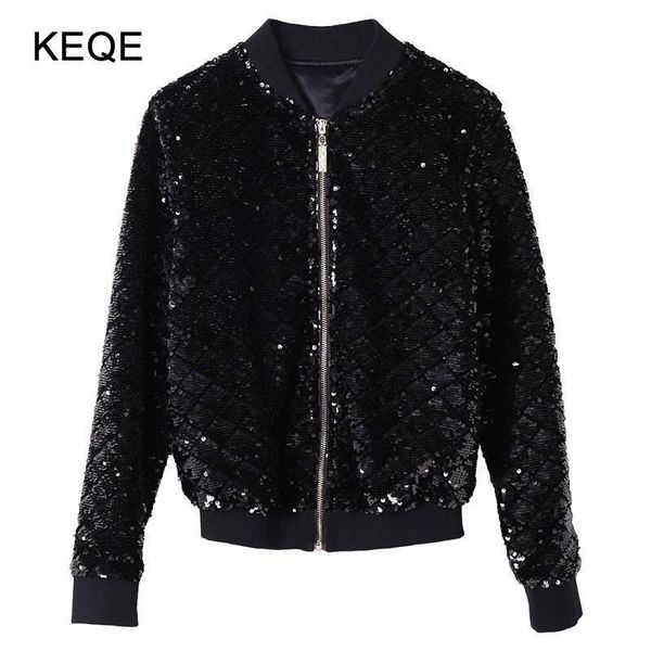 women's spring/autumn luminous jacket women black sequin jacket ladies casual coat female short reflective bomber jackets bw068, Black;brown
women's spring/autumn luminous jacket women black sequin jacket ladies casual coat female short reflective bomber jackets bw068, Black;brown